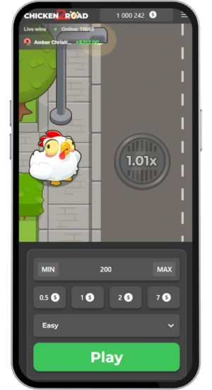 Chicken at start line