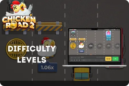 Difficulty Levels in game Chicken Road 2