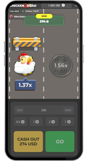 Win with 1.56x multiplier
