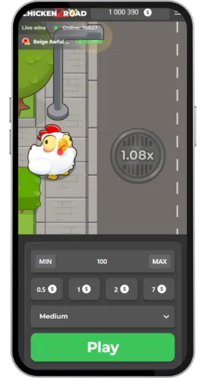 Réglages de mise et de difficulté dans Chicken Road 2