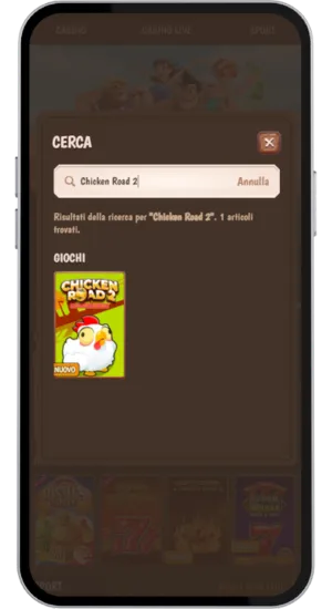 Lobby del gioco con l’icona di Chicken Road 2