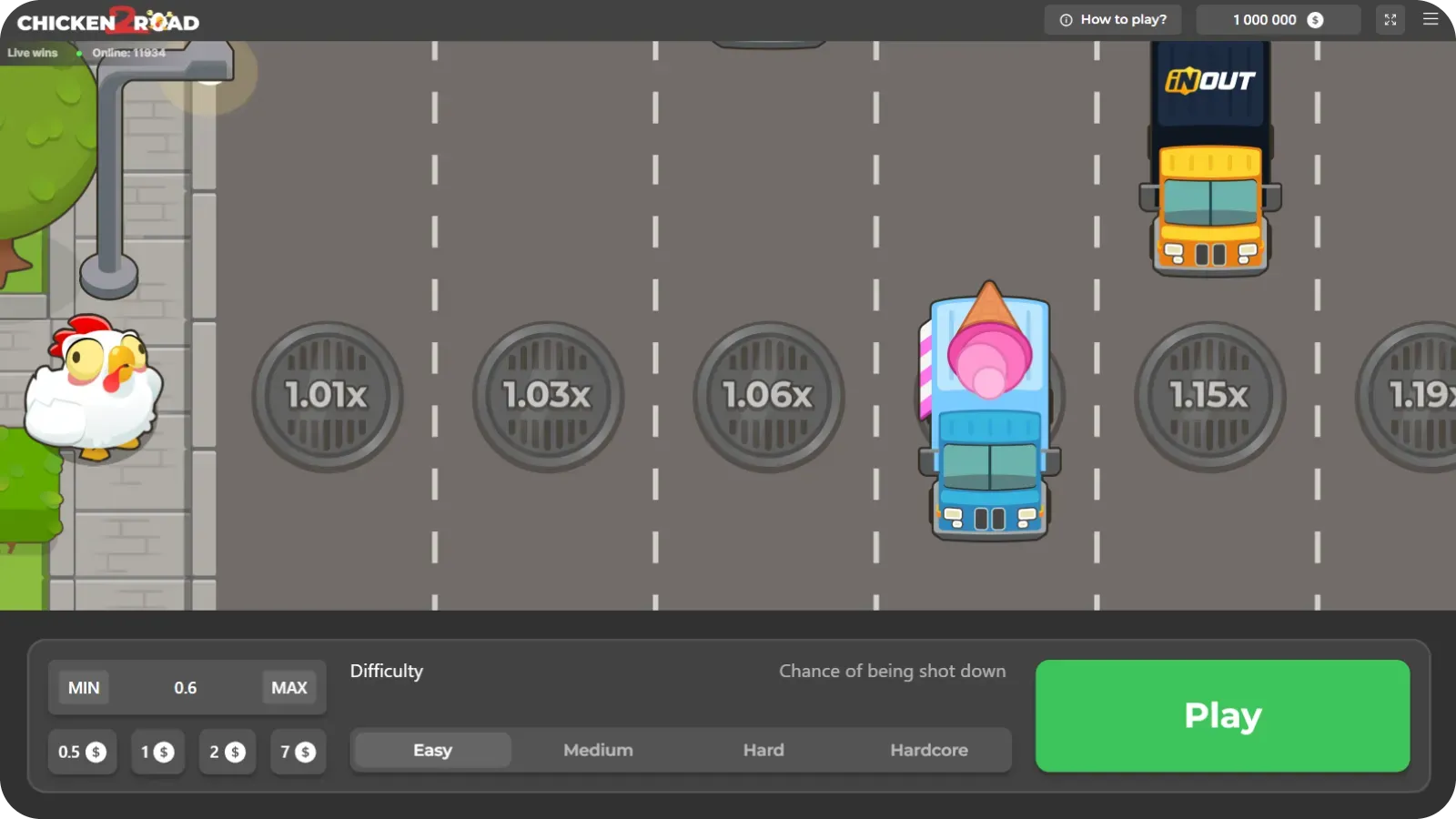 Neues Thema von Chicken Road 2 im Spiel