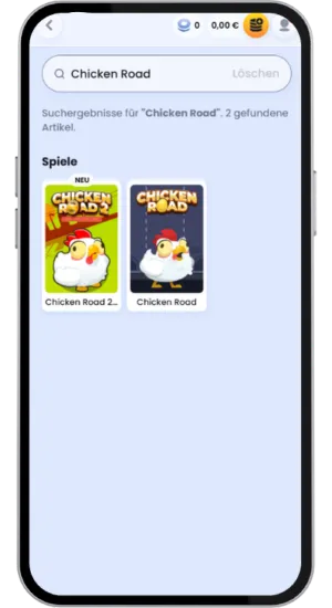 Spiel-Lobby mit Chicken Road 2 Symbol