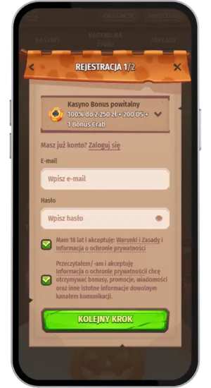 Ekran wpłaty z opcjami płatności